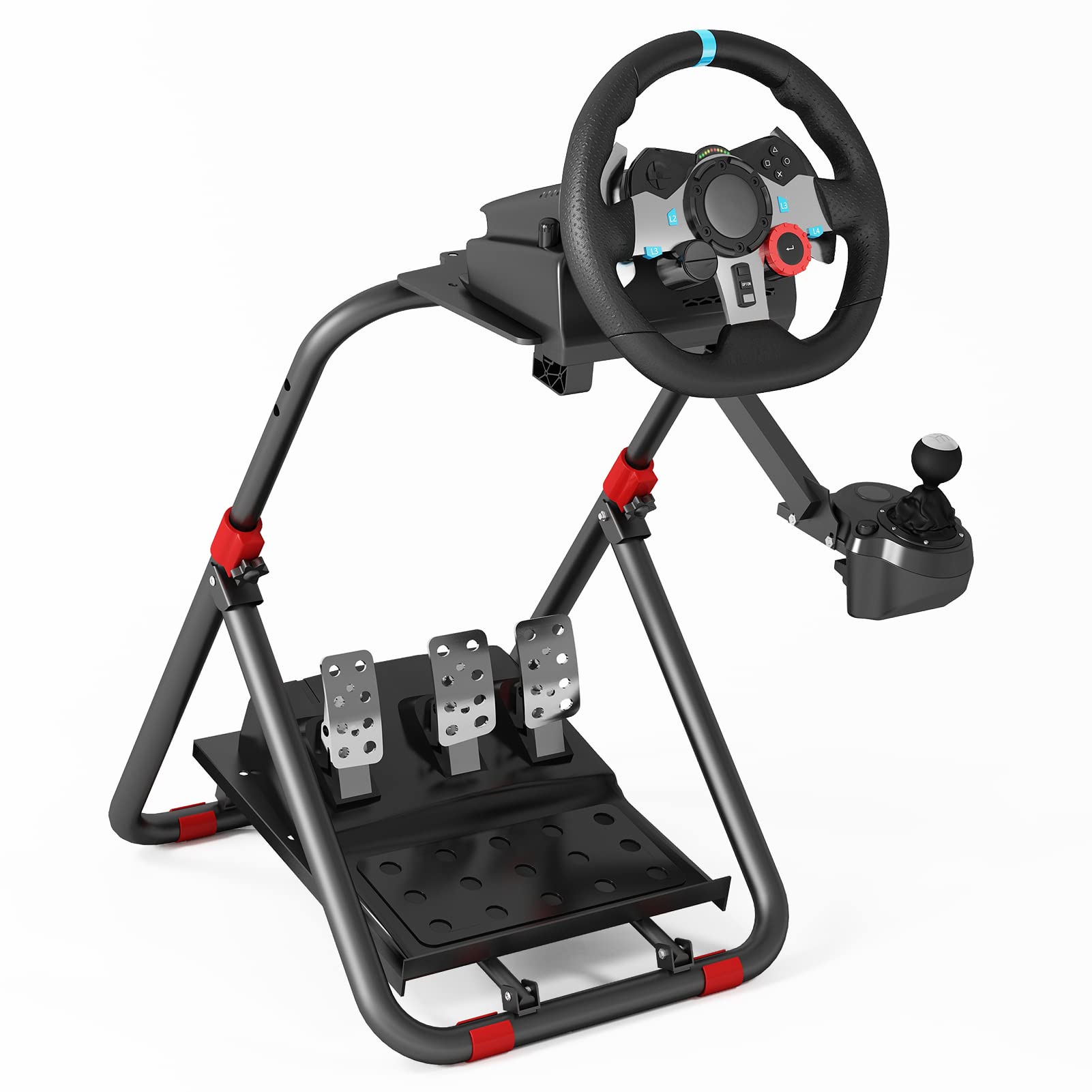 Racing Steering Wheel Stand Collapsible Tilt-Adjustable Racing Stand for  Logitech G25 G27 G29 G920 / Thrustmaster T248X T248 T300 T150 458 TX Xbox 1  PS4 PS5 PC 